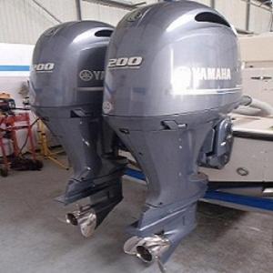 Wholesale motor paint: Twin Used Yamaha 200 HP 4-Stroke Outboard Motor Engine