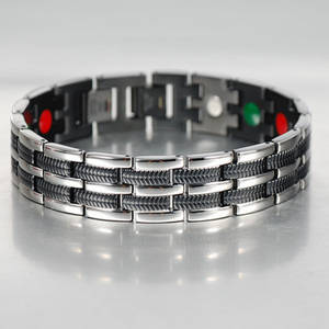 Wholesale l: Wholesale Men's Fashion Solid 316l Stainless Steel Bracelet  Stainless SteelJewelry MagneticBracelet