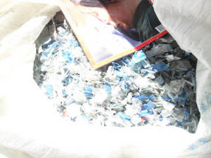 Wholesale pet flakes: PET Bottle Clear Blue Color Regrinds