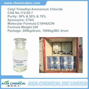 Wholesale cetyl: Cetyl Trimethyl Ammonium Chloride/CTAC 30% 50% 70% CAS 112-02-7