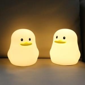 Wholesale duck: Baby Silicone LED Cute Sleep Touch Duck Night Light for Kids