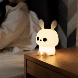 Wholesale led night lamp: Silicone Small Kids Adults Bedroom Lamp Lighting LED Rabbit Bunny Night Light