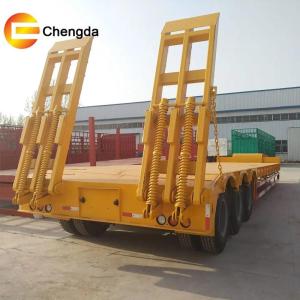 Wholesale semi steel tire: Brand New 3 Axles 40 Tons Lowbed Semi Trailer Factory Price