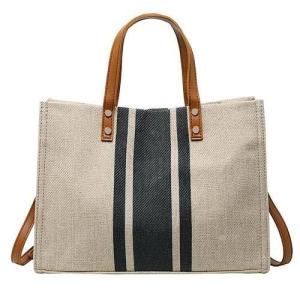 Wholesale d: Women Large Canvas Work Tote Bags Laptop Briefcase Shoulder Bag Casual Beach Bag, Ideal for Travel/D