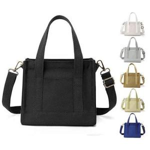 Wholesale women tote purse: Mini Tote Bag for Women Canvas Crossbody Purse