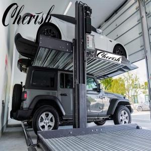 Wholesale two post car lift: Garage Hydraulic Double Level Parking Lift Two Post for 2 Cars
