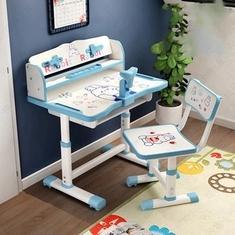 Wholesale chair table: Adjustable Height Children'S Reading Table and Chair Set with Storage 74CM