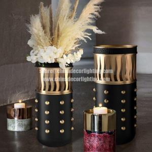 Wholesale Glass Crafts: Light Luxury Creative Metal Craft Vase