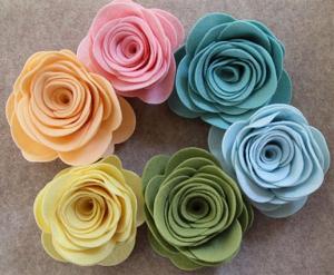 Wholesale handmade flower: Promotion Decorative Handmade Felt Fabric Flowers for Dresses