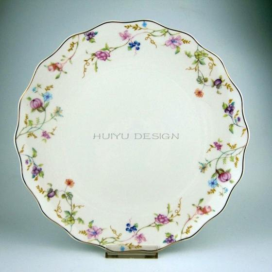 New Bone China Waved Rim Flower 20pcs Dinner Set(id:11287414). Buy ...