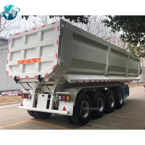 Wholesale vehicle transport trailer: White 4 Axle Dump Trailer