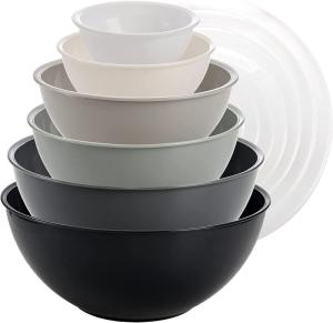 Wholesale Food Processing Machinery: 12 Piece Set with Lid Salad Bowl, Mixing Bowl, Kitchen Plastic Bowl