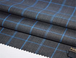 Wholesale fashion coat: Fashion Modern Checked Worsted Wool Suiting Fabric