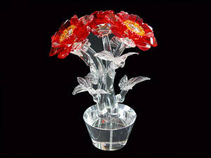 Wholesale glass balls: Crystal Flower