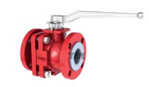 Wholesale ball valve 3 piece: Full Lined PFA Lined Ball Valve JIS Standard Flanged for Acid Chemical Fluid