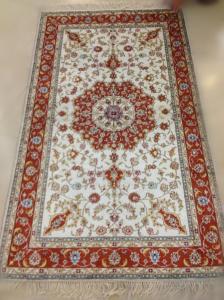 Wholesale silk carpet: 3'X5' Handmade Silk Persian Prayer Carpet and Rugs for Sale