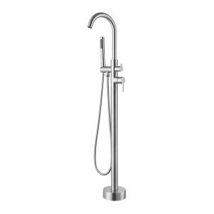 Wholesale freestanding bathtub: SS304 Stainless Steel Freestanding Bathtub Bathroom Floor Standing Shower Faucet