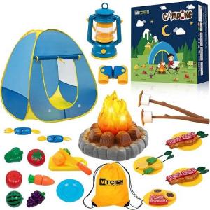Wholesale fruit: MITCIEN Kids Camping Play Tent with Toy Campfire  Marshmallow Fruits Toys Play Tent Set