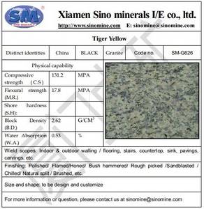 Wholesale granite: Sm-G626 Tiger Yellow