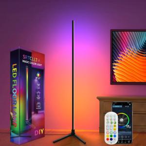 Wholesale led rgb controller: 1.4m LED Color Change Ambient Corner Light RGB Colorful Remote Control Floor Lamp