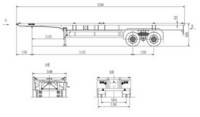 Sell Flat bed semi-trailer with bogie suspension