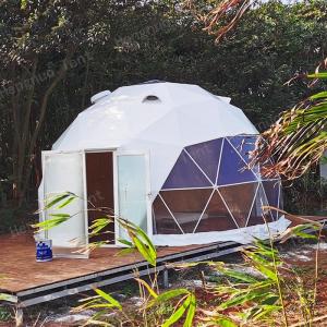 Wholesale curtain fitting: 6m Diameter Outdoor Hotel Dome House Glamping Geodesic Dome Tent with PVC Roof Cover