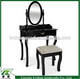 Black High Gloss Exquisite Solid Wood Dresser with Mirror