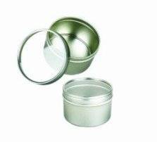 Wholesale dvd tray: Seamless Candle Tin with Transparent Window