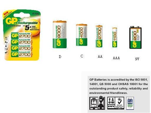 GP Rechargeable Batteries Nickel Metal Hyride - CL33 International Company