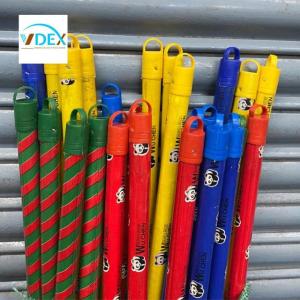 Wholesale plastic broom: Wholesale Wooden Broom Coated with Panda Grain PVC