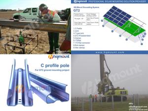Wholesale solar pv system: Ground Mounting PV Solar Panel Pile Bracket System HQ-GT2