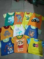 Sell childrens clothing colorful cartoon short-sleeved T-shirts