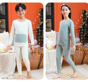 Wholesale kids clothes: Thermal Clothes for Boy Girls Warm Clothing Sets Kids Fall and Winter Long Johns Double-sided Sanded