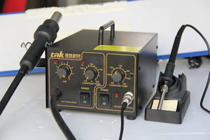 Wholesale bga chip desoldering soldering: Hot Air Gun+Soldering Iron SMD Rework Soldering Station 2 in 1