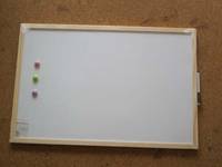 White Magnetic Board 60x40cm Wood Frame