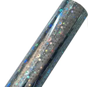Wholesale color foil: Popular Colors Wholesale Seamless Holographic Laser Stars Hot Stamping Foil