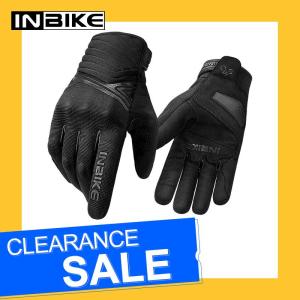 Wholesale warm gloves: INBIKE Full Finger Racing Gloves Waterproof Warm Fleece Hand MTB Motorcycle Gloves for Bike IM902W