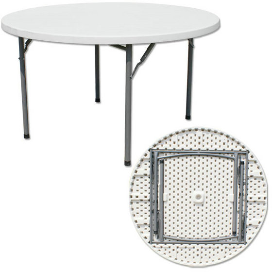 Plastic Folding Round Table 5ft Banquet, Round Table Catering
