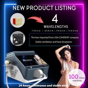 Wholesale hair product: Desktop 4 Wave 755nm + 808nm + 940nm + 1064nm Diode Laser Hair Removal Machine Portable DL500