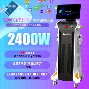 Wholesale heat transfer machine: Non-crystal Diode Laser 2400W Smart Dual Handle 3 Wavelengths 20hz 808nm Laser Hair Removal Machine