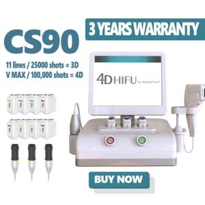 Wholesale hifu face lifting: 2 in 1 3D HIFU Face Lift 4D V Max Eye Anti-Wrinkle for Body Eyes Skin Rejuvenation Machine