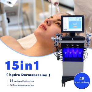 Wholesale bag opening machine: 15 in 1 Professional Hydra Dermabrasion Machine Hydro Microdermabrasion Facial Care Skin Equipment