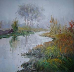 Wholesale landscape painting: Dafen Landscape Morden Canvas Oil Painting (WL-F15)