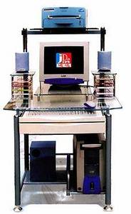 Steel Glass Computer Table
