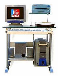 Steel Glass Computer Table