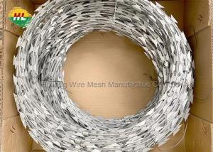 Wholesale barbed concertina wire: 450mm Coils Concertina Barbed Wire High Tension for Private Garden
