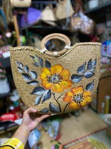 Wholesale Ladies' Handbags: Wholesale Vietnam Straw Bag with Top Handle Handbag