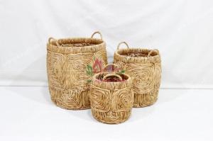 Wholesale new design: New Design Water Hyacinth Storage Basket - SD20115A-3NA