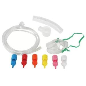 Wholesale oxygen mask: Emergency Medical Oxygen Mask with 6PCS Colored Venturi Connectors