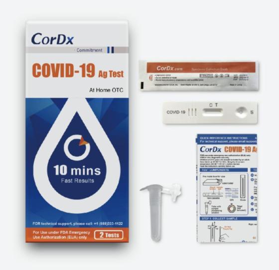 Sell Cordx Covid-19 Ag test OTC, EUA approved
